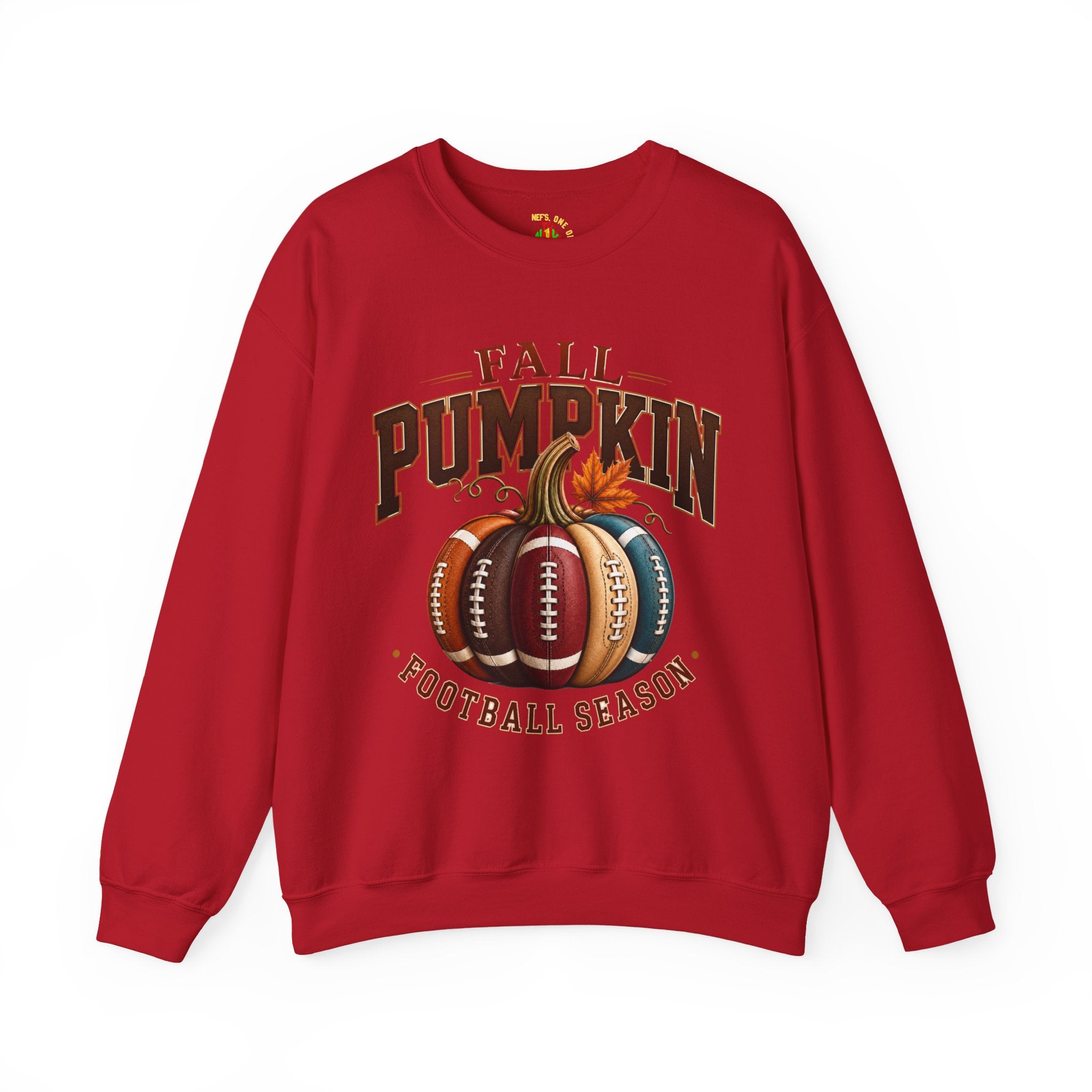 Fall Pumpkin Football Season Crewneck Sweatshirt