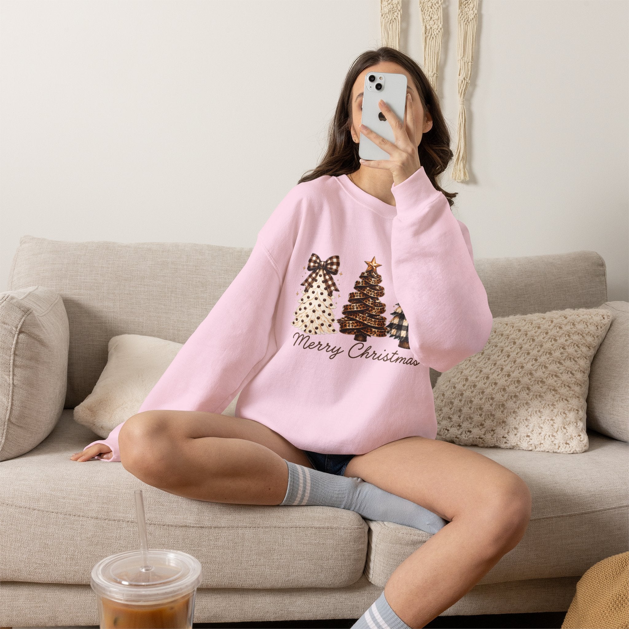 Merry Christmas Christmas Tree Crewneck Sweatshirt