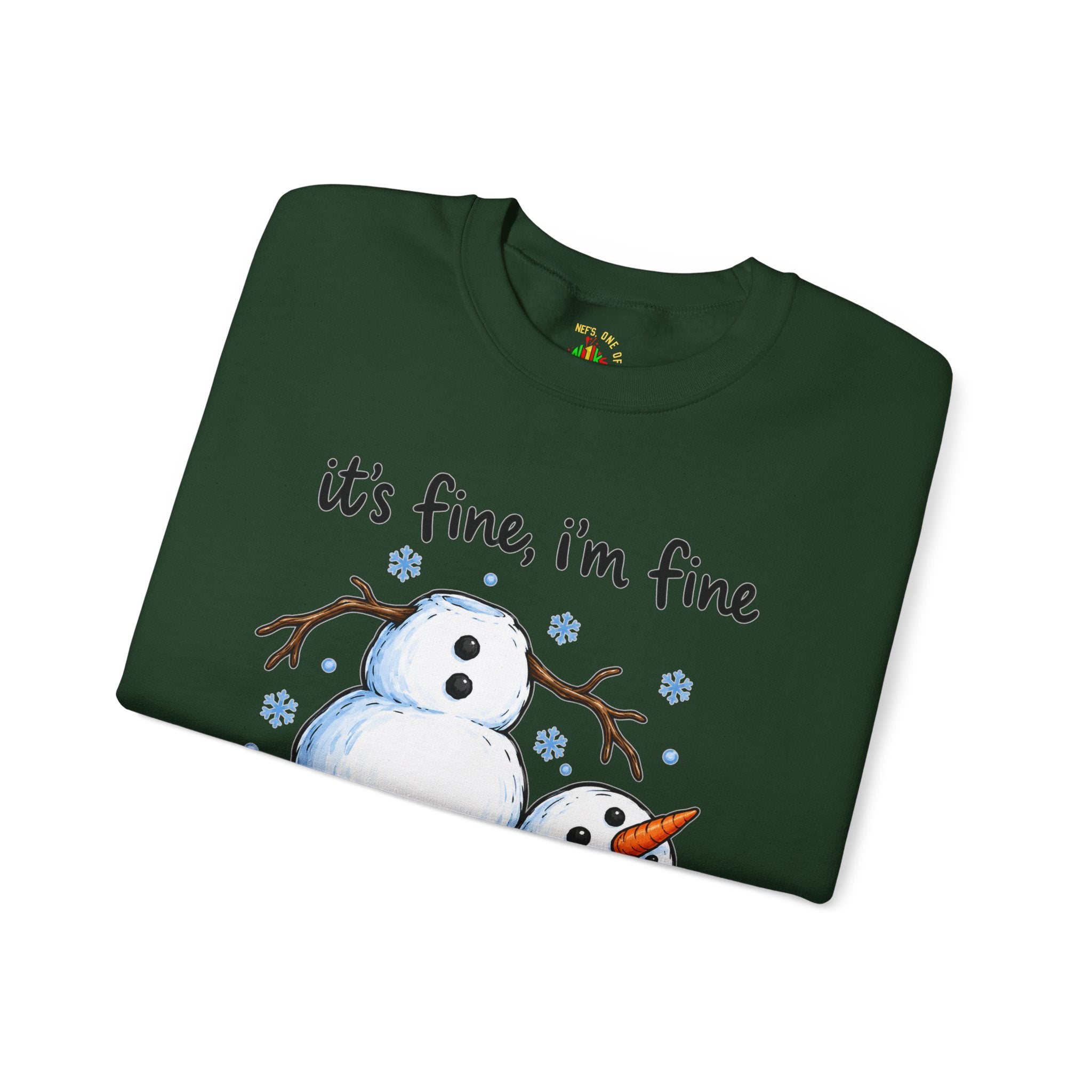 It’s Fine, I’m Fine, Everything Is Fine Snowman Christmas Sweatshirt