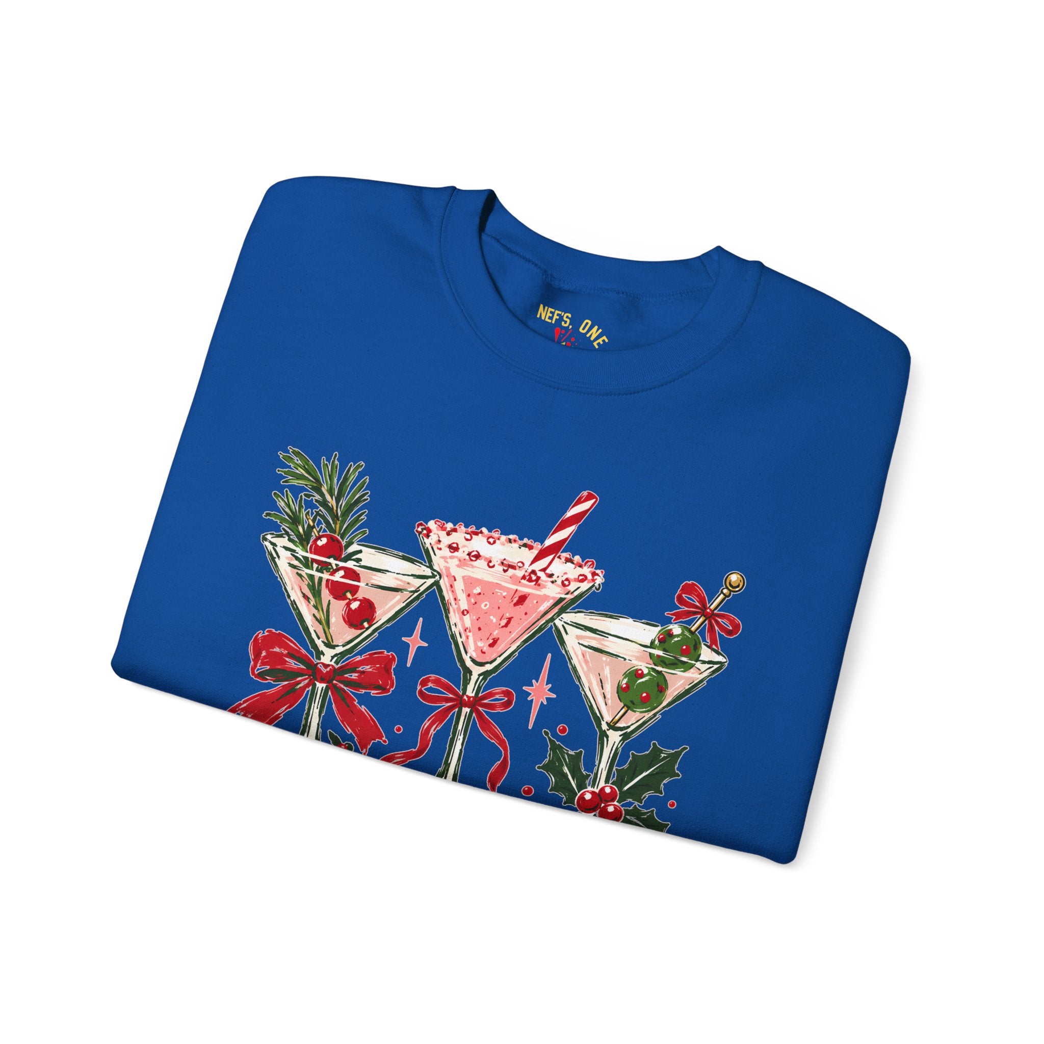 Merry Martinis Christmas Cocktail Crewneck Sweatshirt