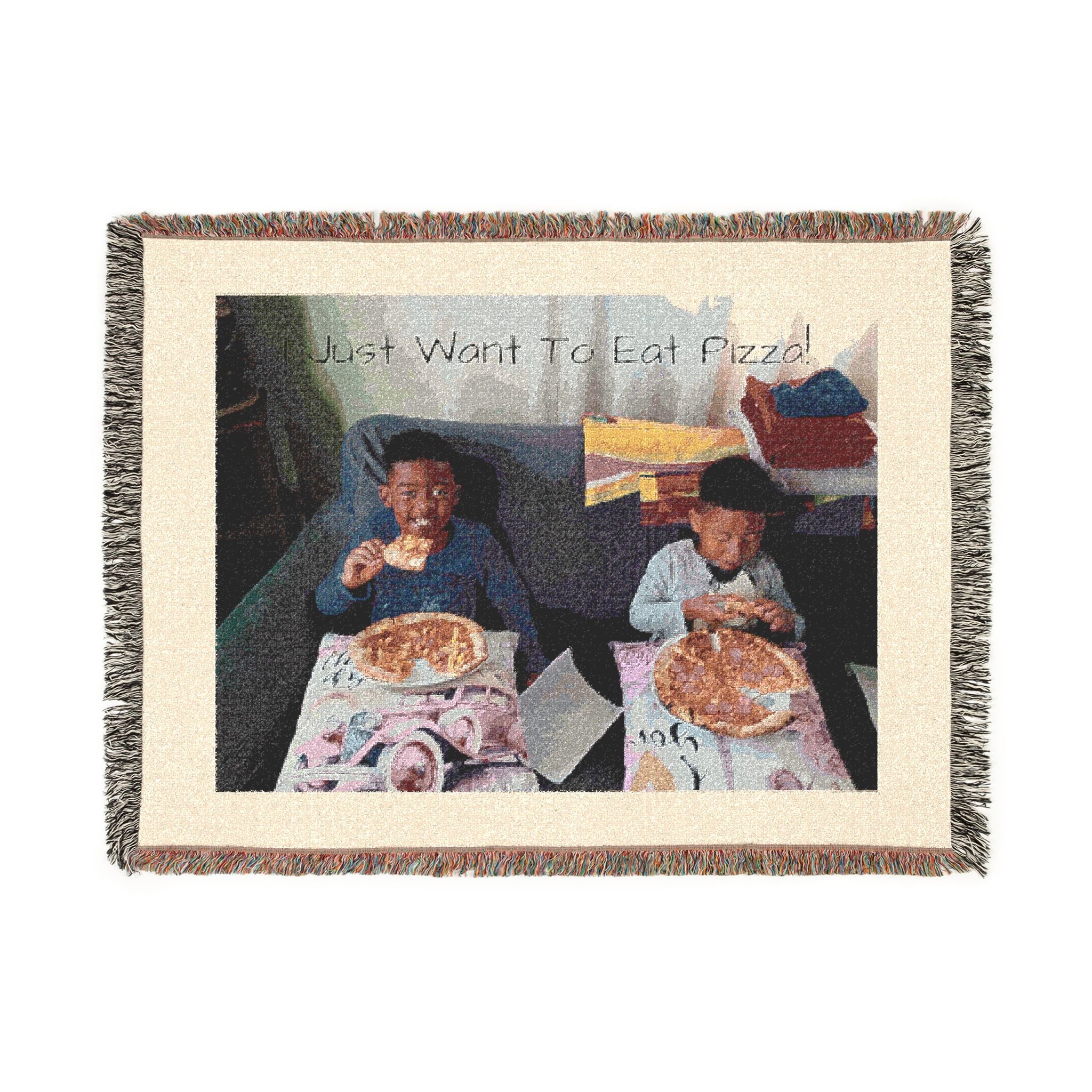 Customizable Woven Blanket — Add Your Text, Personalized Cozy Throw