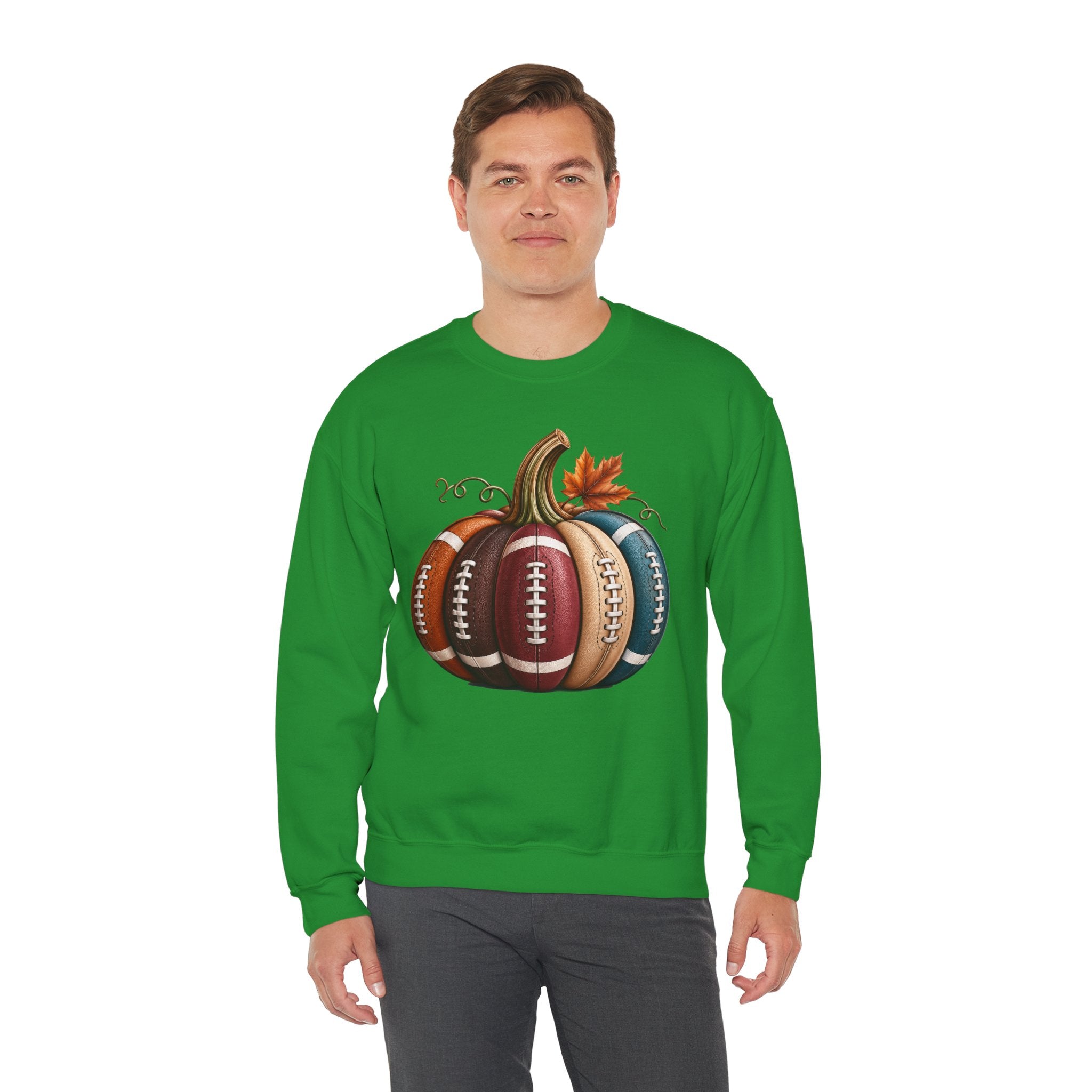 Fall Football Pumpkin Crewneck Sweatshirt