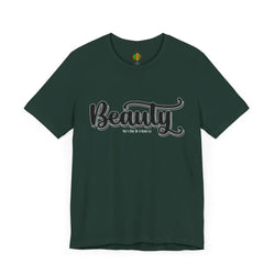 Beauty with the Beast Valentine Casual, Soft Unisex Jersey Short Sleeve Tee