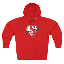 Super Dad Unisex Zip Hoodie | Perfect for Father's Day, Cool Dad Gifts, Family Outings, Casual Wear, Birthday Present