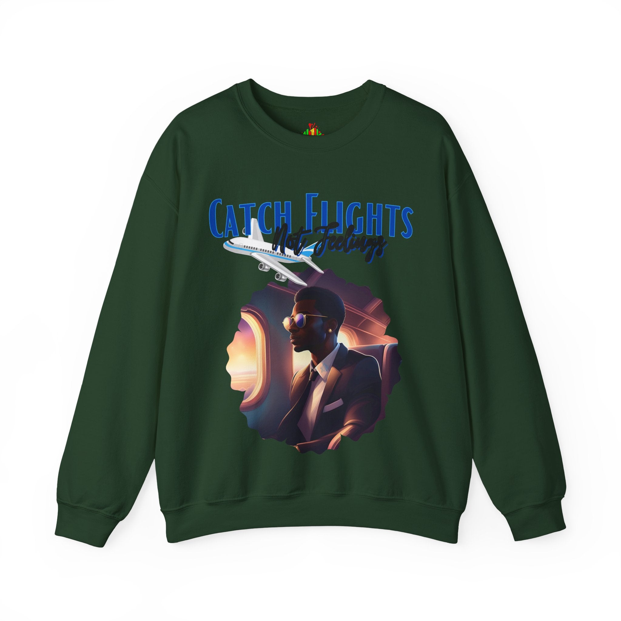 Catch flights not feelings Unisex Heavy Blend™ Crewneck Sweatshirt