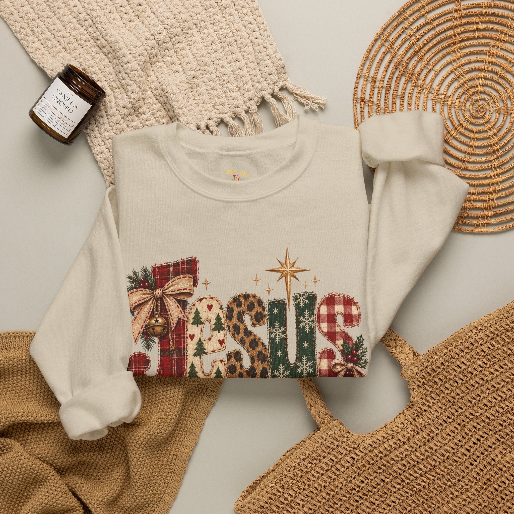Festive Christmas Reindeer Crewneck Sweatshirt
