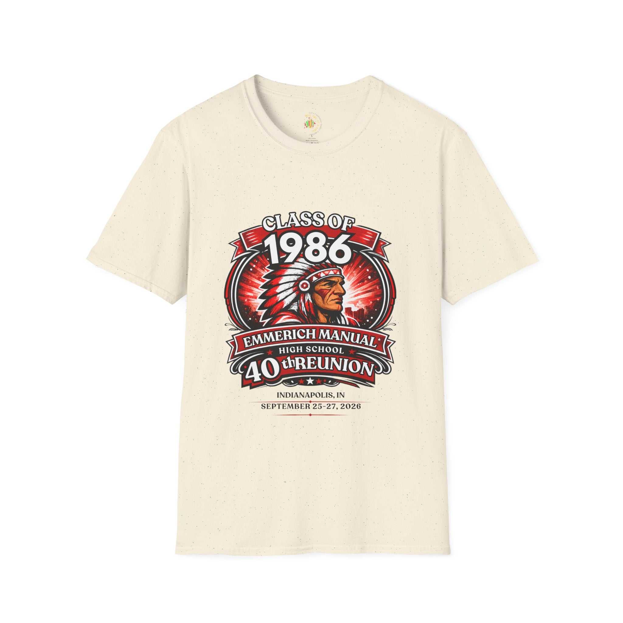 Class of 1986 40th Reunion T-Shirt — Emmerich Manual High School Alumni Tee - Another Customized Smile