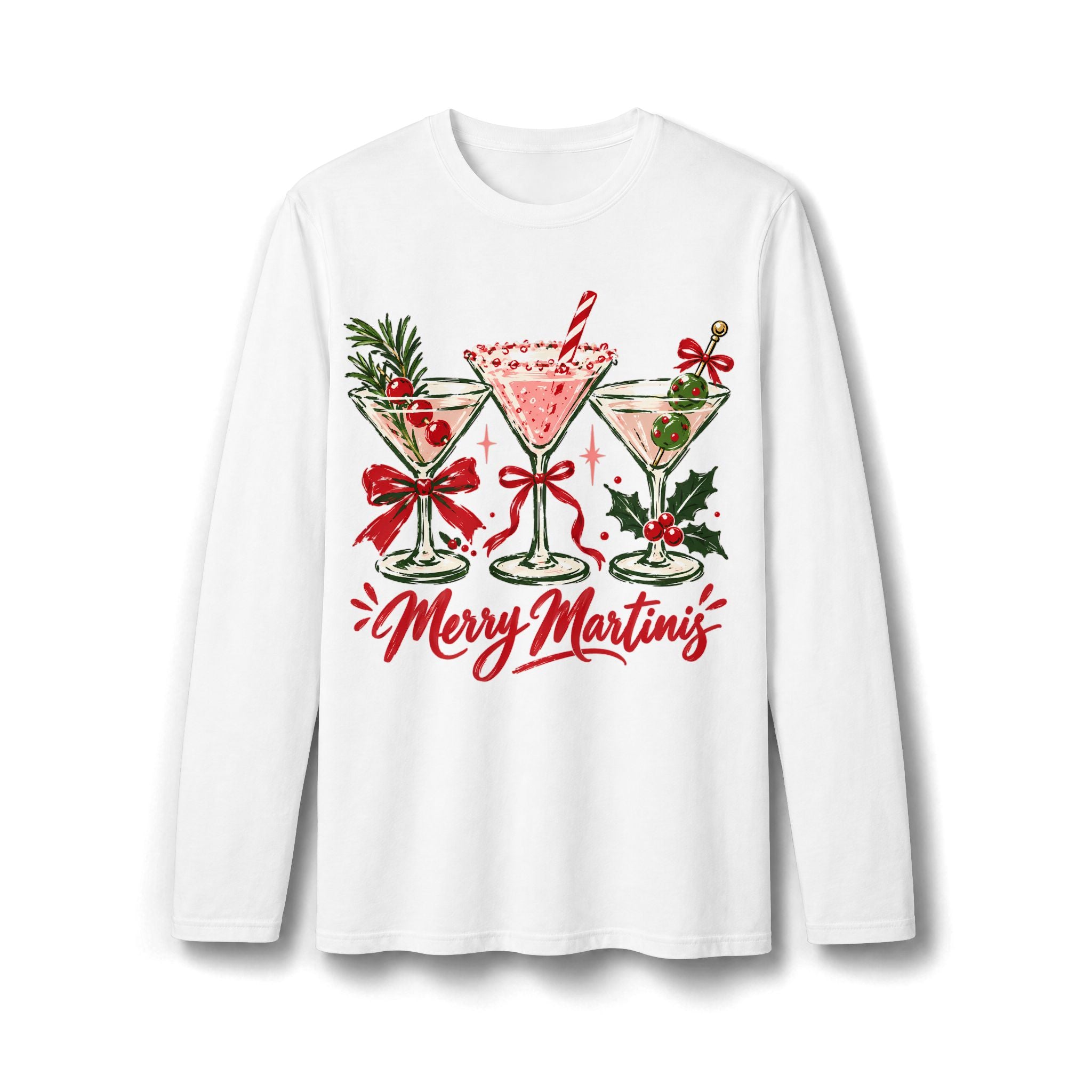 Merry Martinis Christmas Long Sleeve T-Shirt
