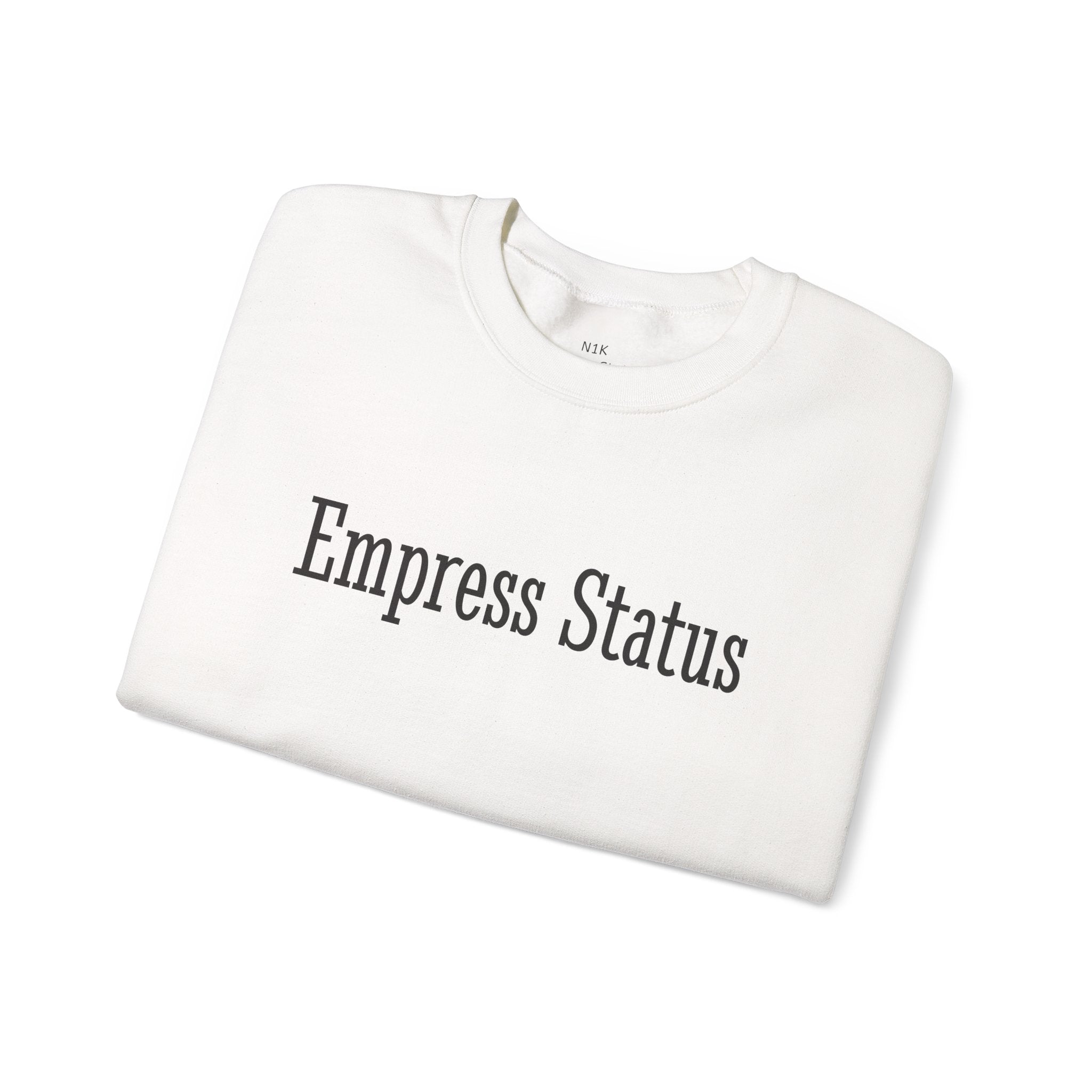 Empress Status Black Glitter Print Unisex Heavy Blend™ Crewneck Sweatshirt