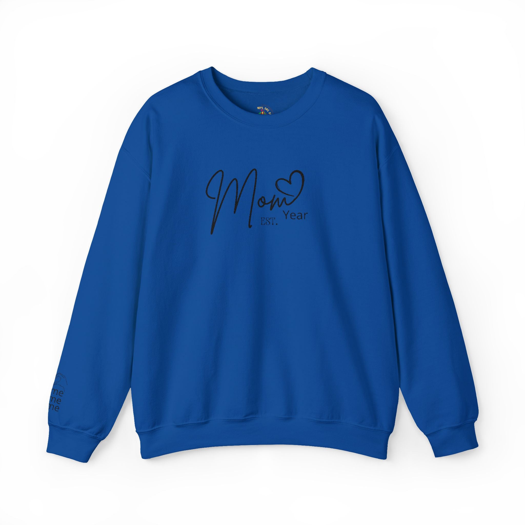 Mom Est. Year Embroidered Customizable Crewneck Sweatshirt