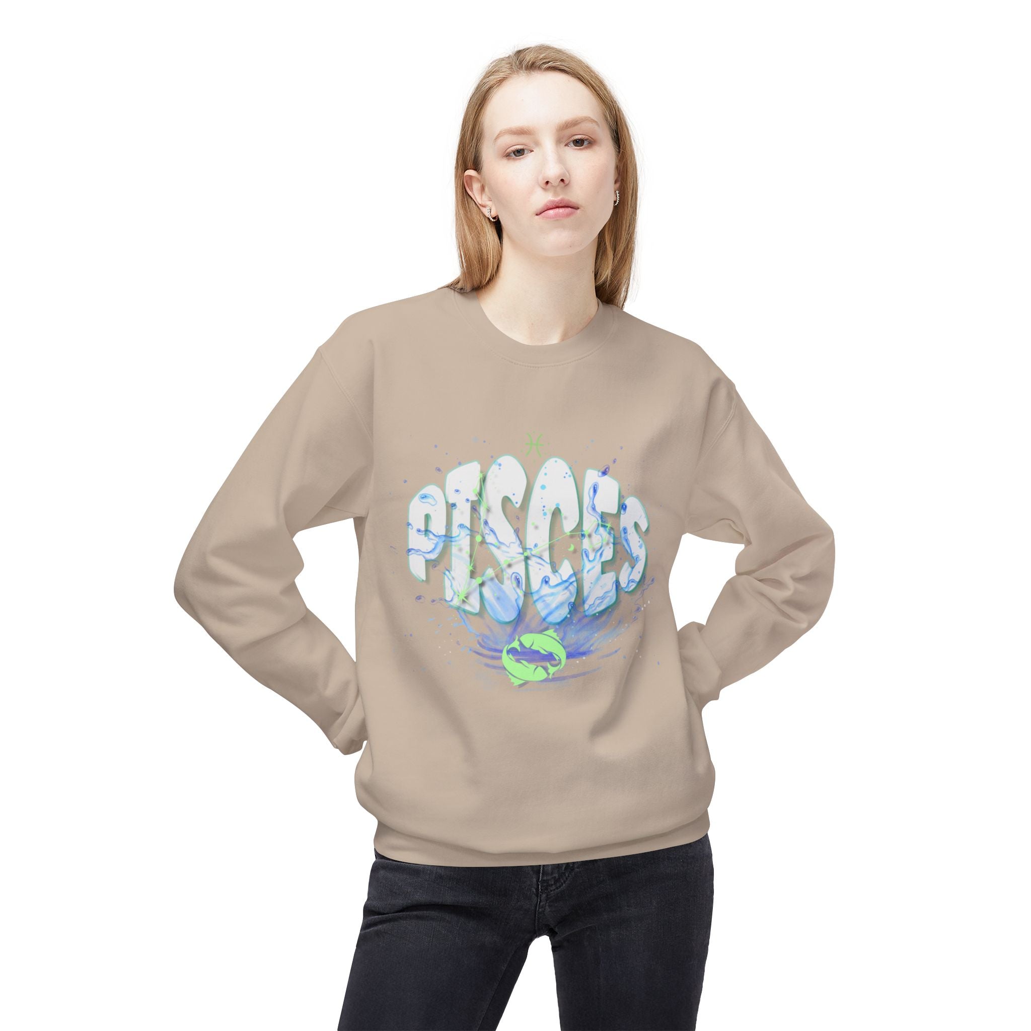 Pisces Water Zodiac Sweatshirt — Pisces Sign Crewneck