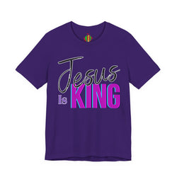 Faith-Inspired Unisex Tee | Jesus Is King Graphic T-Shirt, Christian Apparel, Religious Gift, Casual Wear, Church Outing