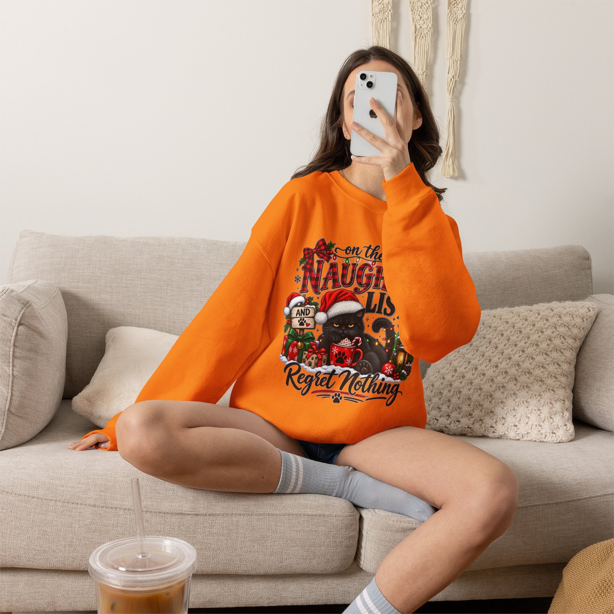 On the Naughty List Christmas Crewneck Sweatshirt