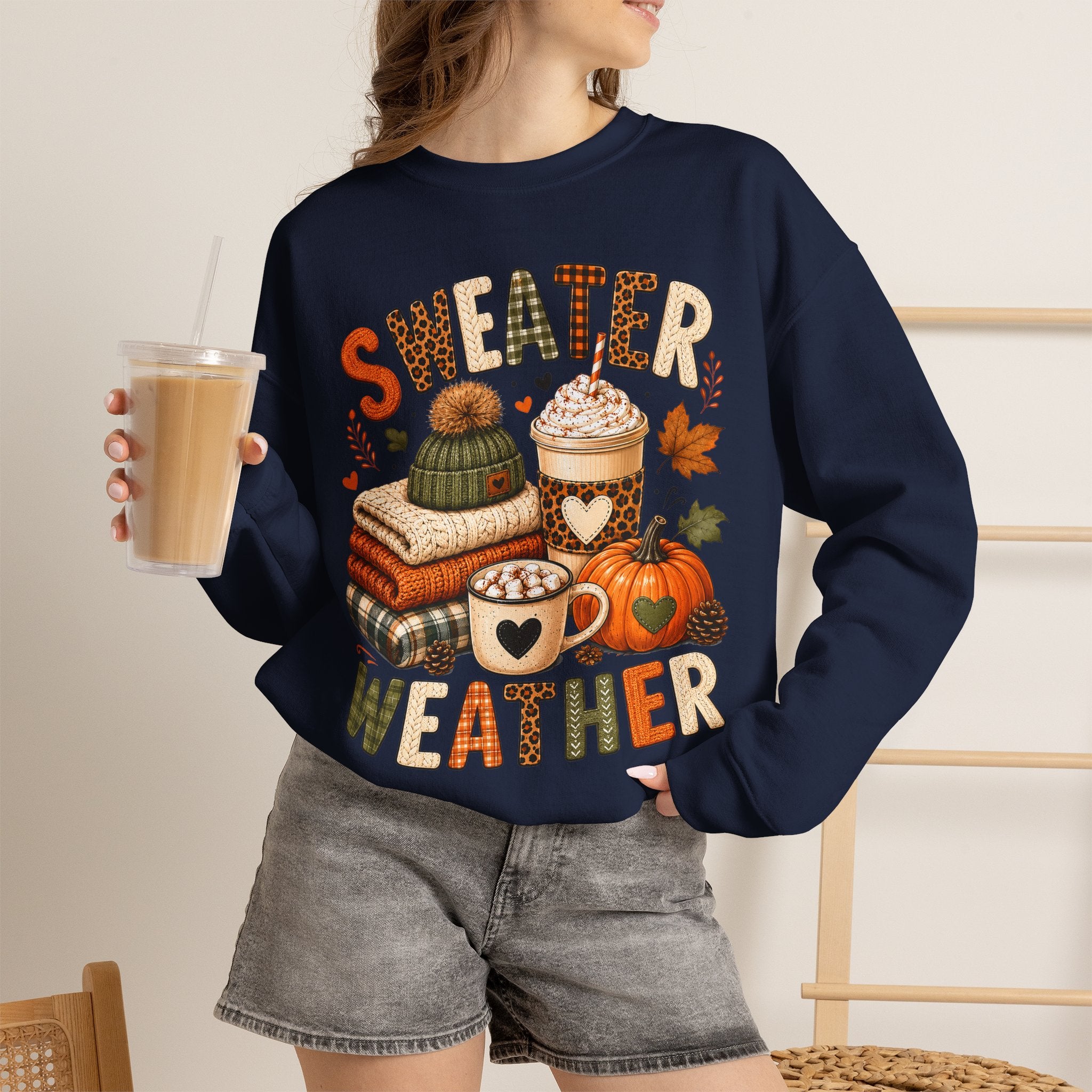 Sweater Weather Autumn Crewneck Sweatshirt