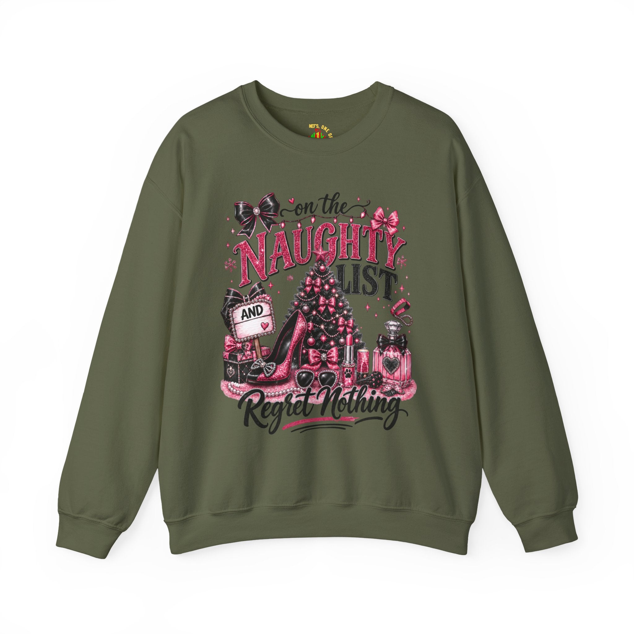 On the Naughty List Christmas Crewneck Sweatshirt