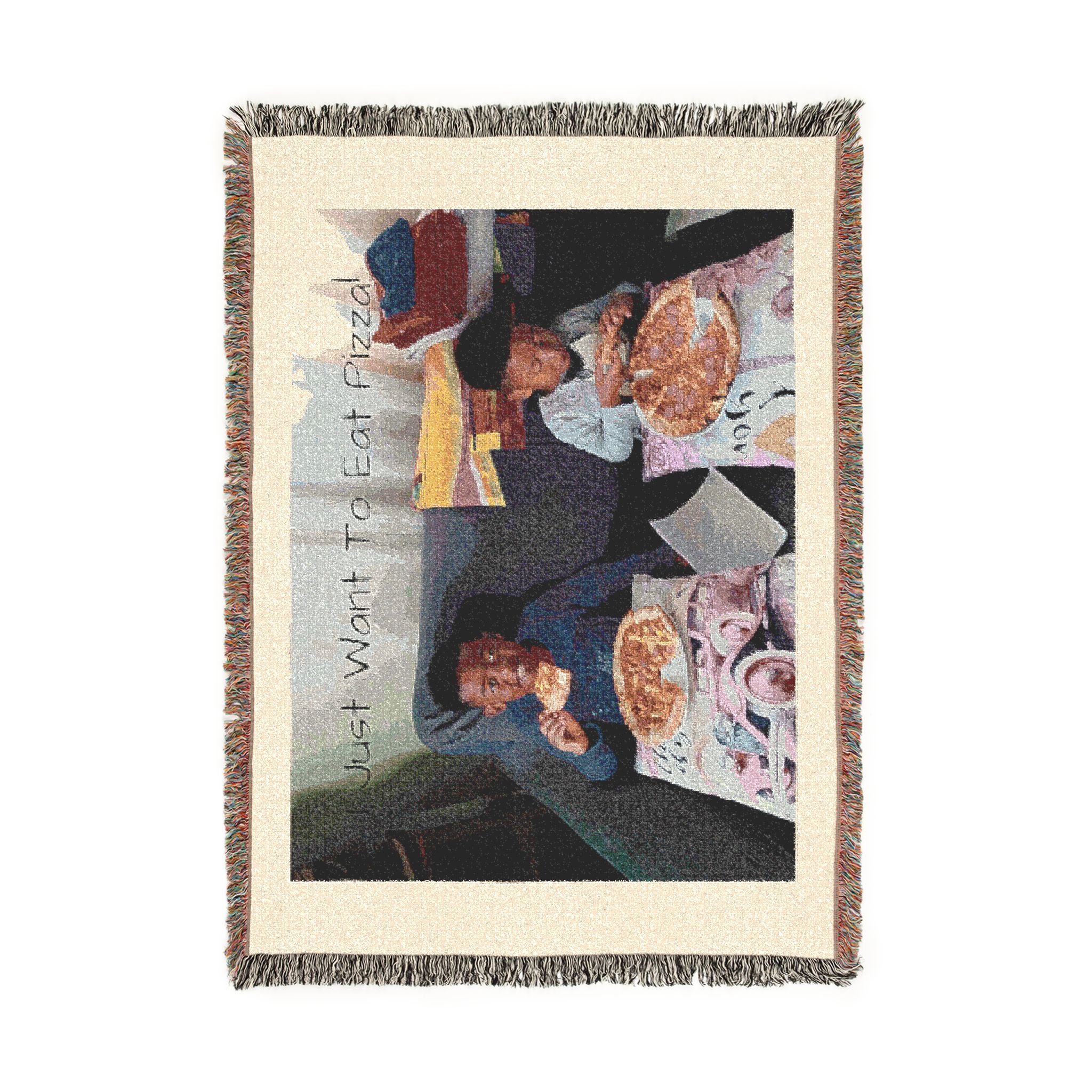 Customizable Woven Blanket — Add Your Text, Personalized Cozy Throw