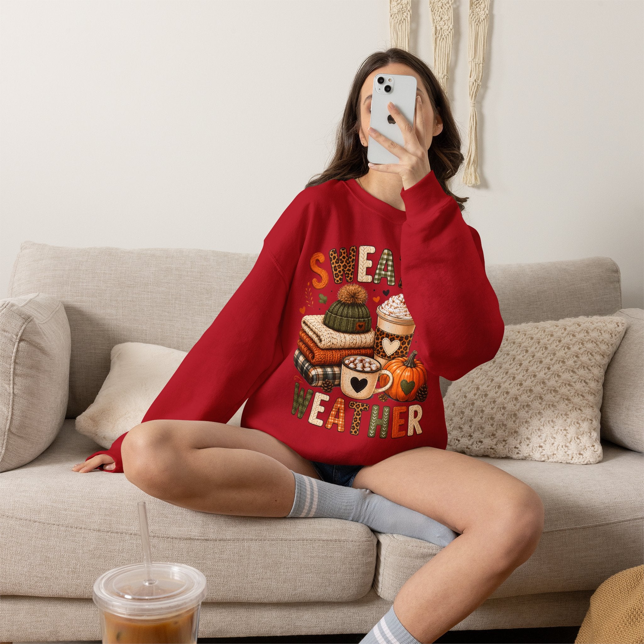 Sweater Weather Autumn Crewneck Sweatshirt