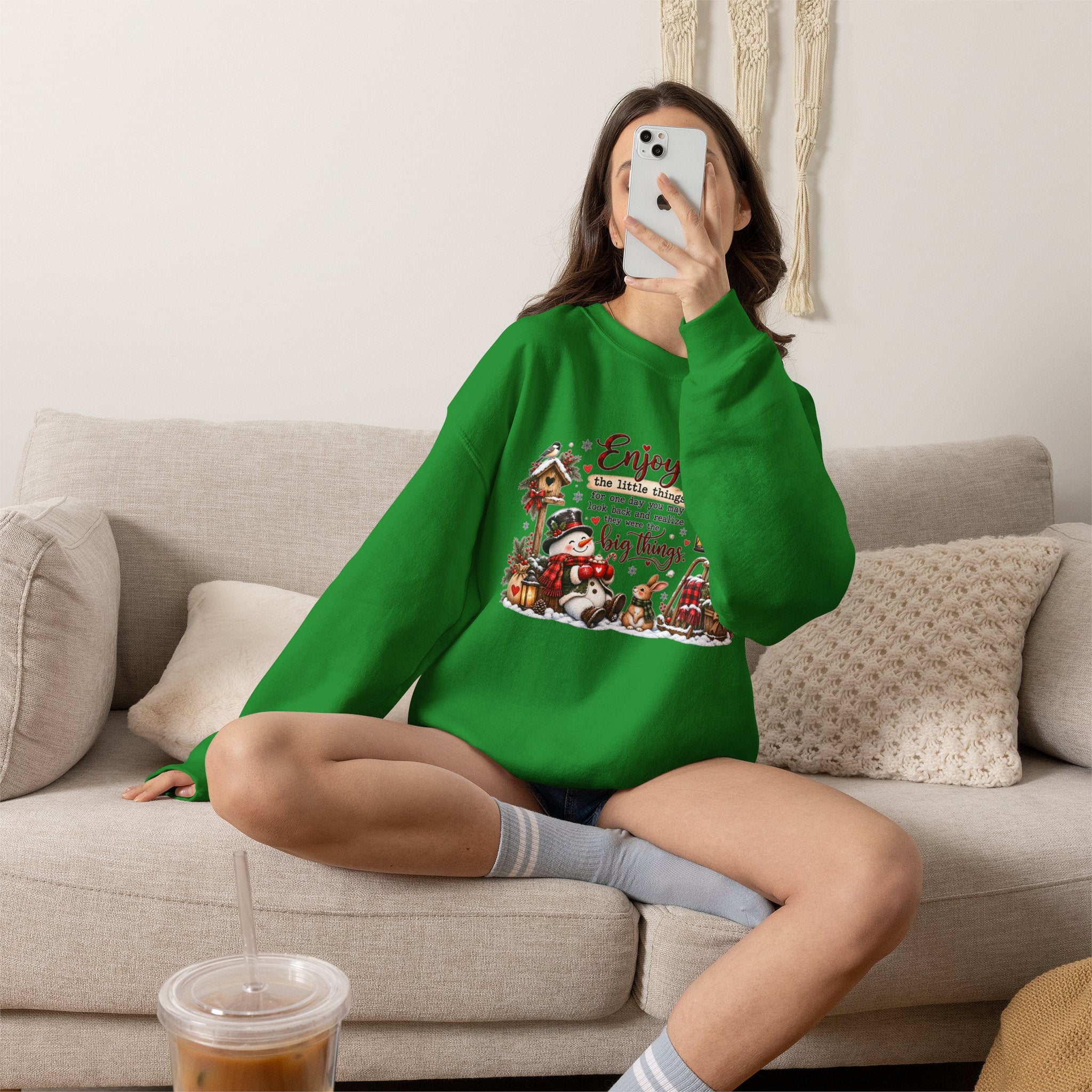 Enjoy the Little Things Christmas Crewneck Sweatshirt