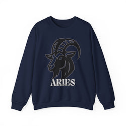 Aries Zodiac Unisex Casual Crewneck Sweatshirt
