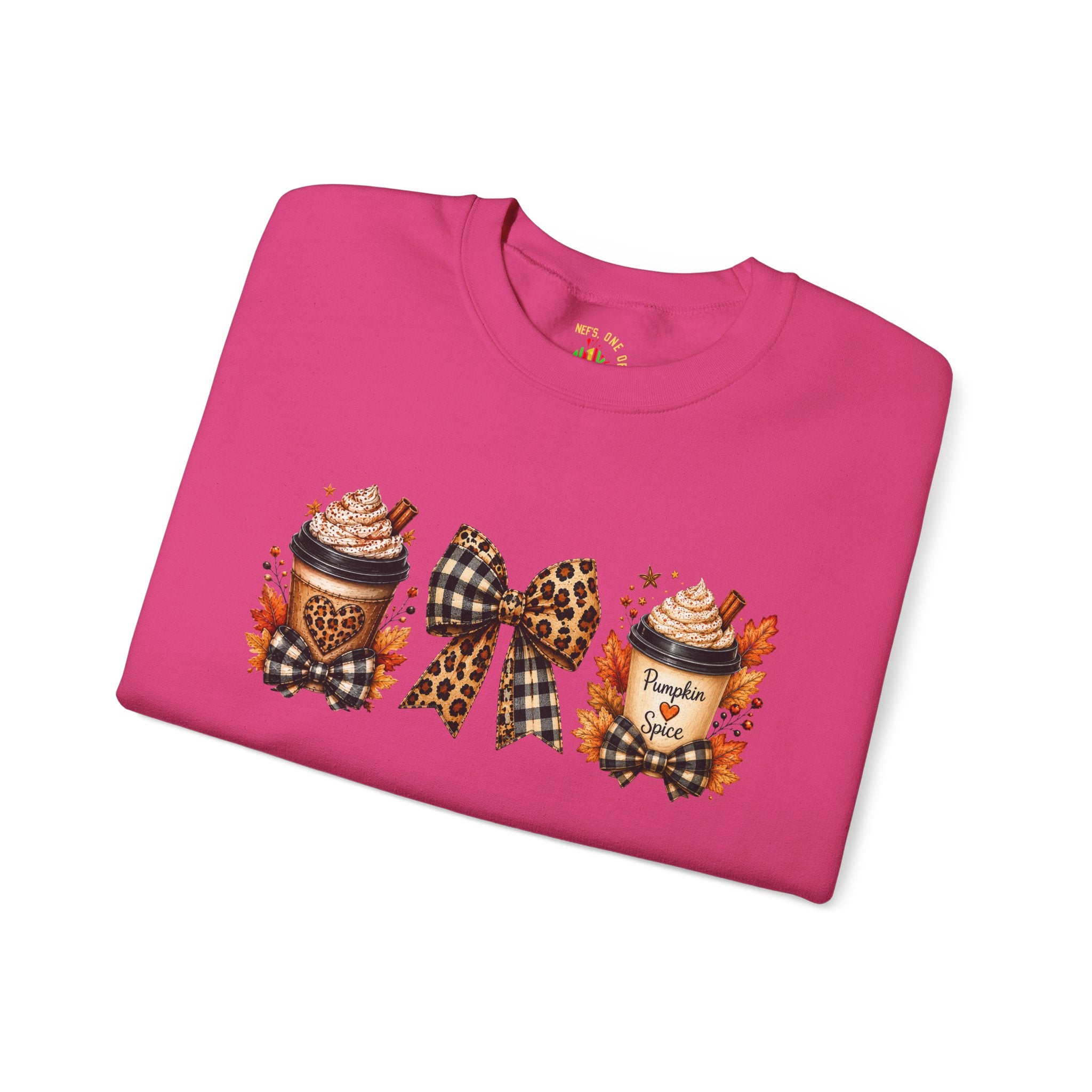 Festive Leopard Bow Christmas Crewneck Sweatshirt