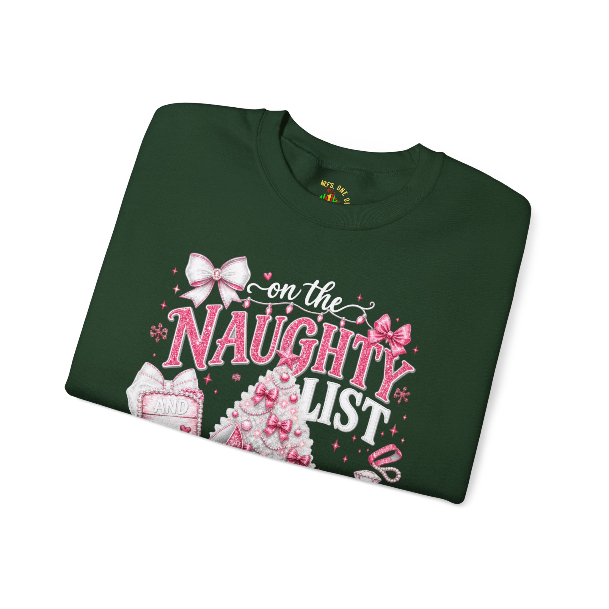 On the Naughty List Christmas Crewneck Sweatshirt