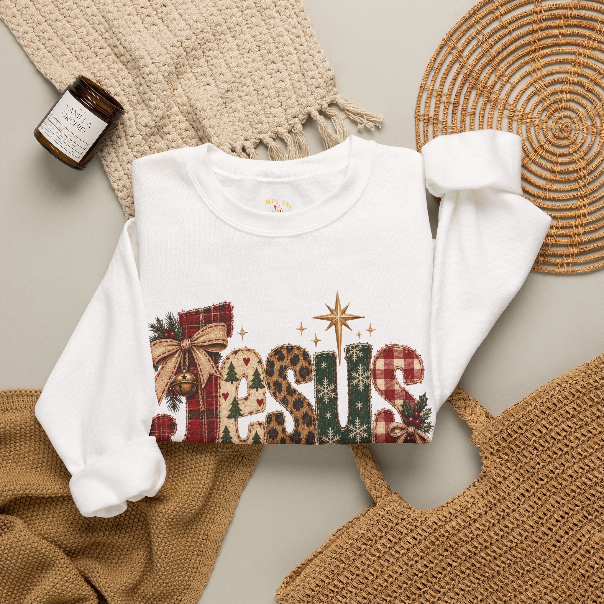 Festive Christmas Reindeer Crewneck Sweatshirt
