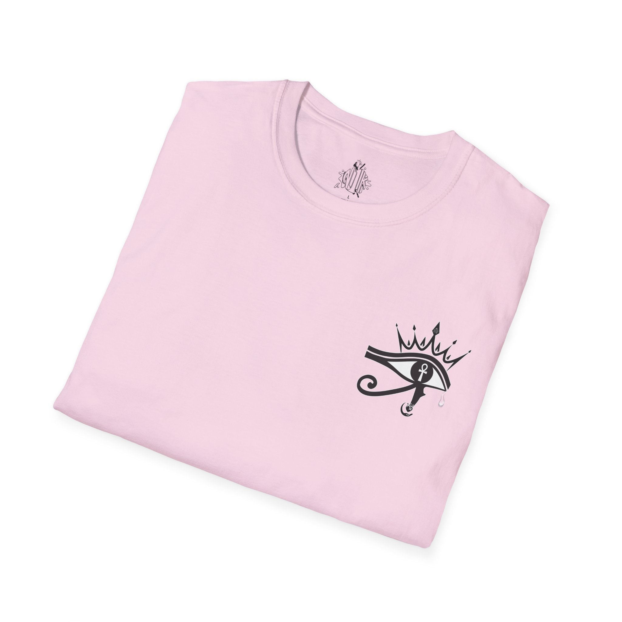Eye of Horus Chest Logo Empress Tee — Minimal Egyptian Symbol T-Shirt