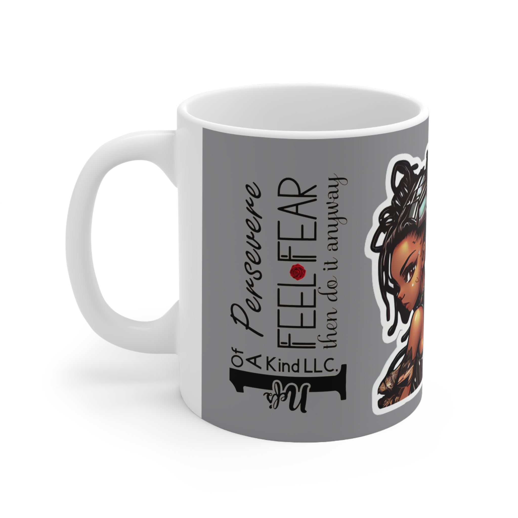 White ceramic mug 11oz with C-handle, microwave and dishwasher safe, customizable design