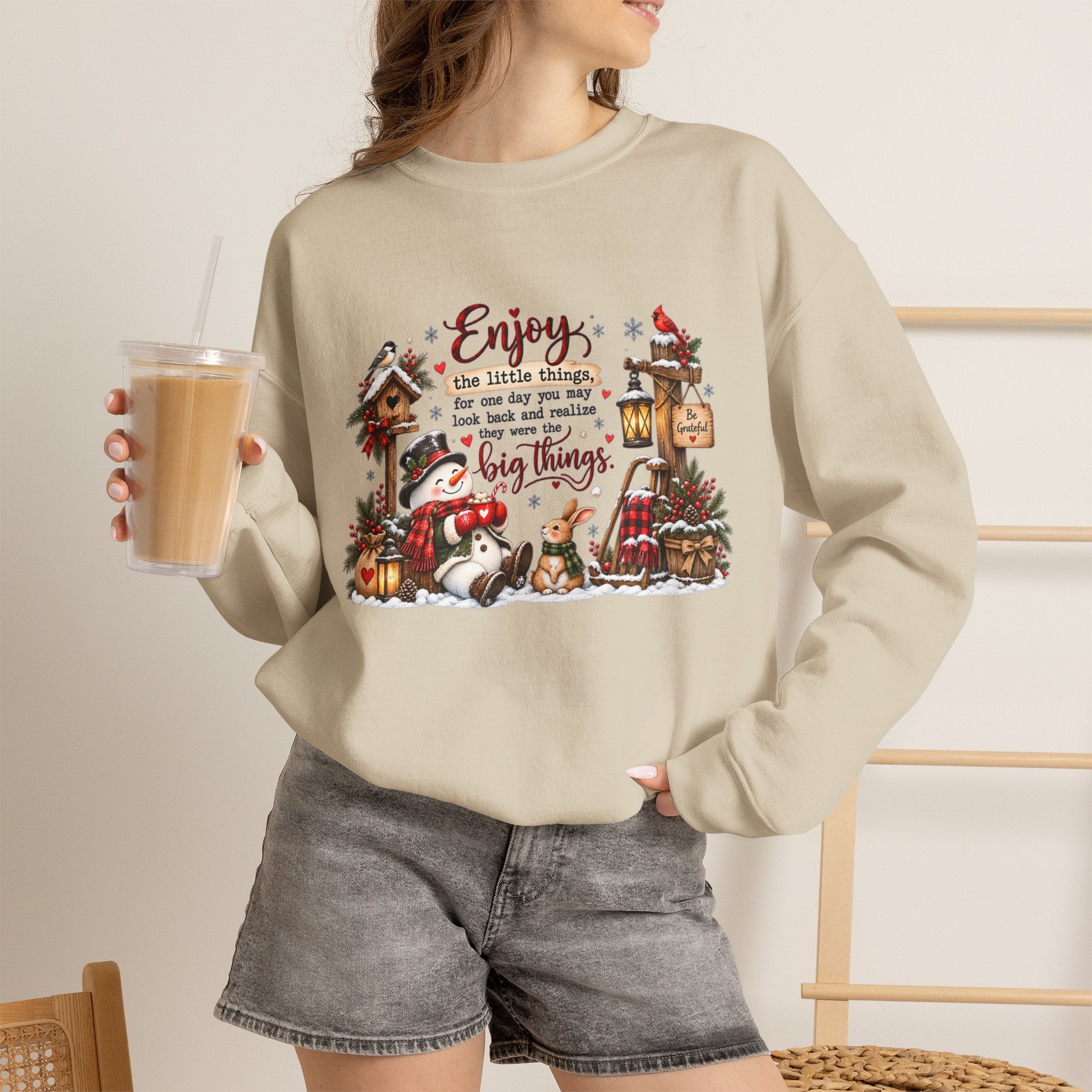 Enjoy the Little Things Christmas Crewneck Sweatshirt