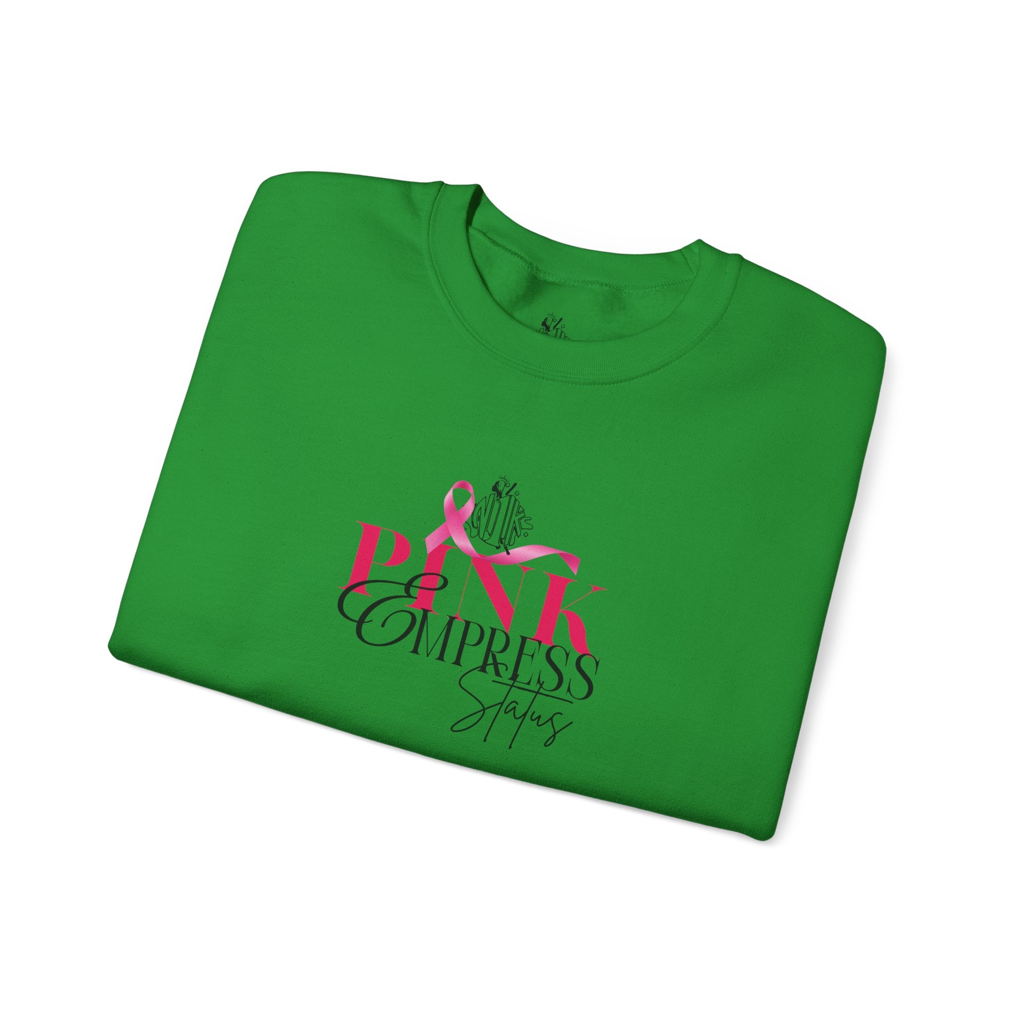 N1K Pink Empress Status Cancer Awareness Crewneck Sweatshirt - Pink Ribbon "PINK" Design