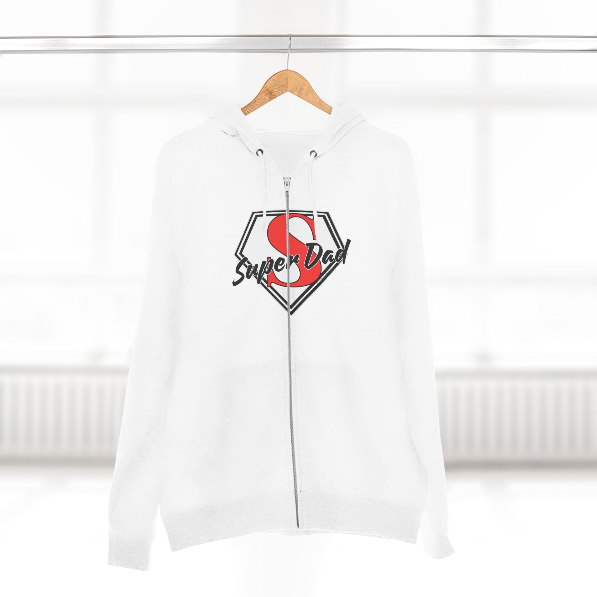 Super Dad Unisex Zip Hoodie | Perfect for Father's Day, Cool Dad Gifts, Family Outings, Casual Wear, Birthday Present