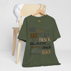 Black Text Unisex Tee, Casual Graphic T-Shirt for Fashion Lovers, Perfect Gift for All Occasions, Streetwear Style, Trendy Top