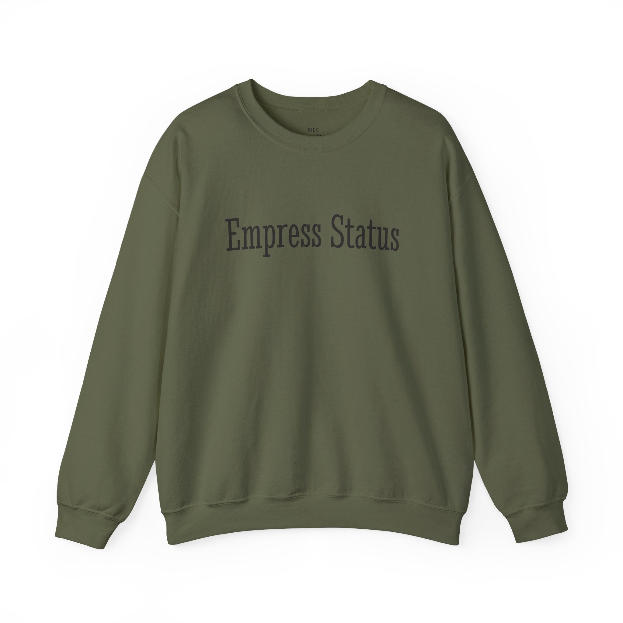 Empress Status Black Glitter Print Unisex Heavy Blend™ Crewneck Sweatshirt