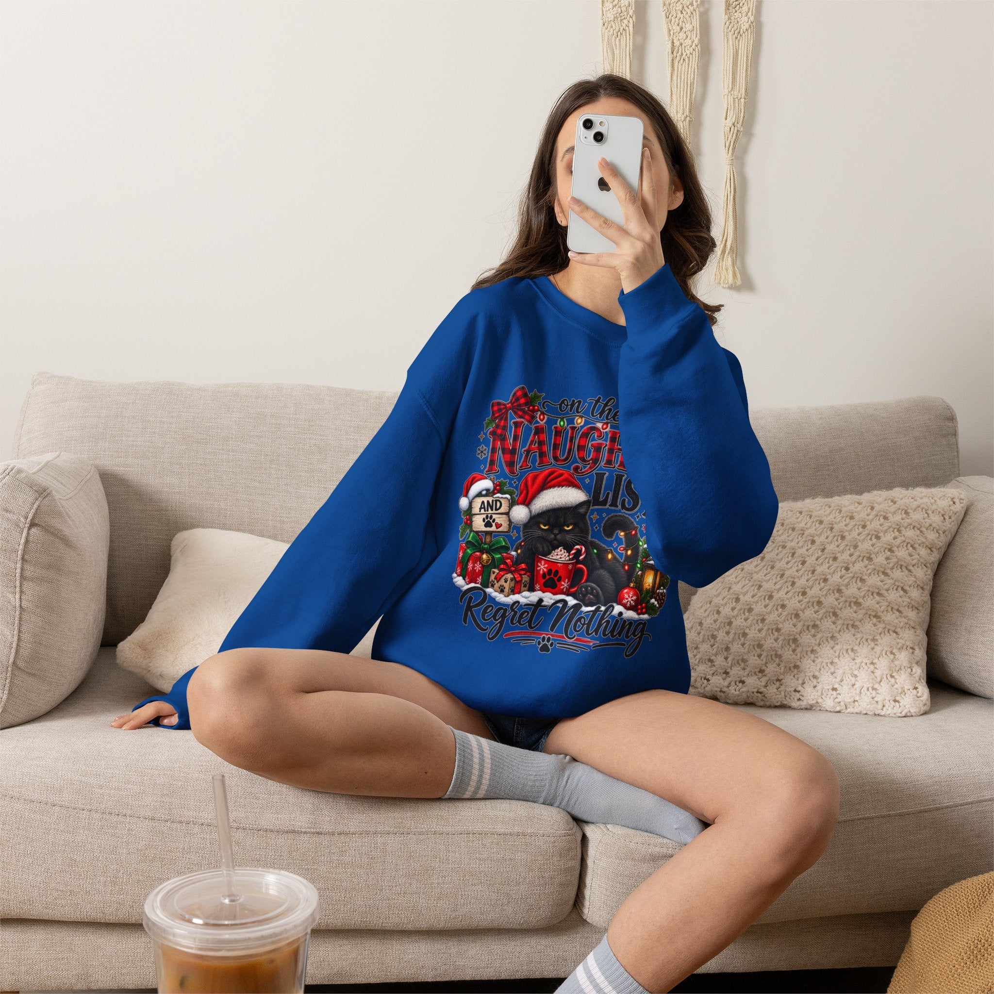 On the Naughty List Christmas Crewneck Sweatshirt