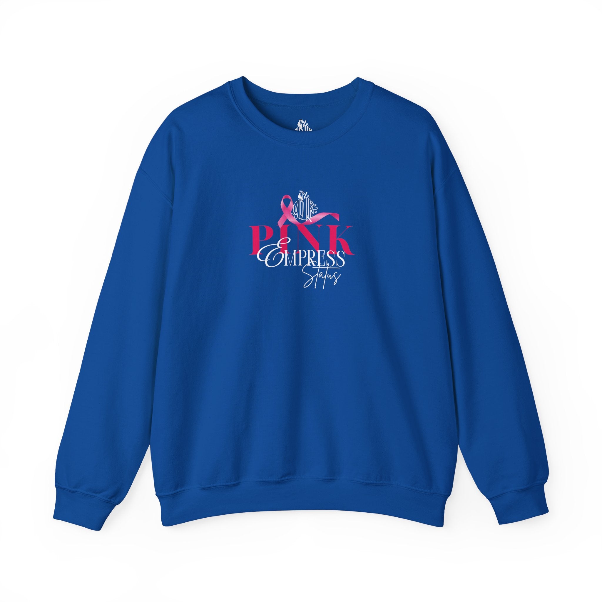 N1K Pink Empress Status Cancer Awareness Crewneck Sweatshirt - Pink Ribbon "PINK" Design