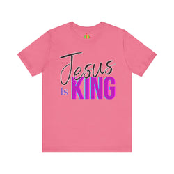 Faith-Inspired Unisex Tee | Jesus Is King Graphic T-Shirt, Christian Apparel, Religious Gift, Casual Wear, Church Outing