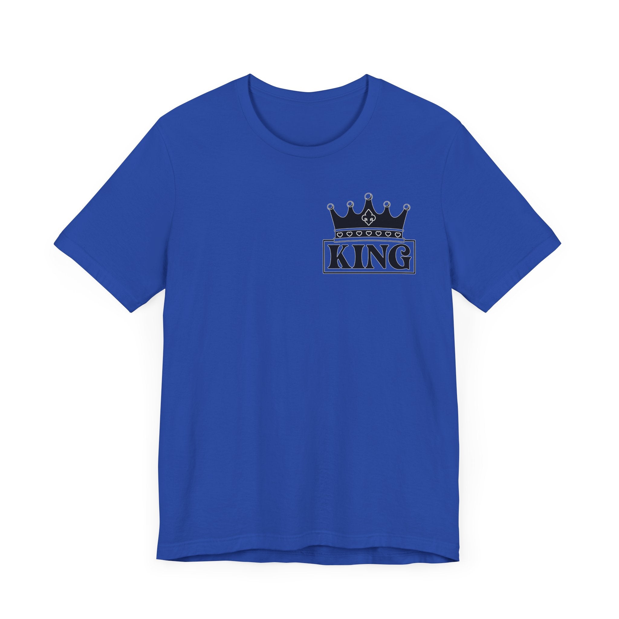 King with his Queen Valentine Casual Soft Unisex Jersey Crew Neck Short Sleeve Tee