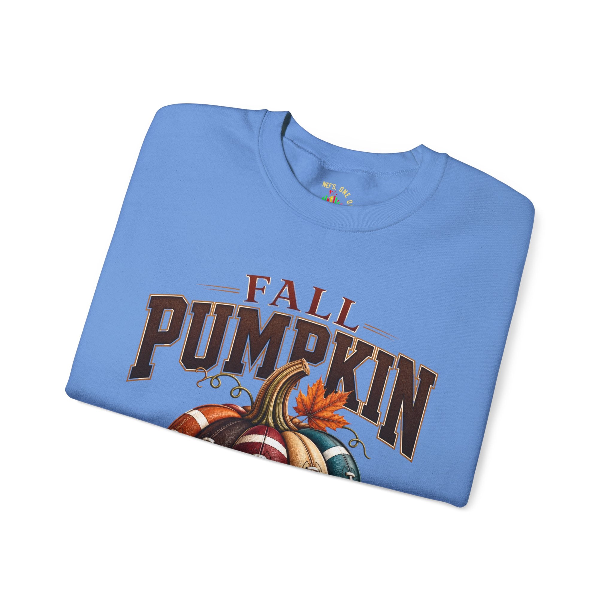 Fall Pumpkin Football Season Crewneck Sweatshirt