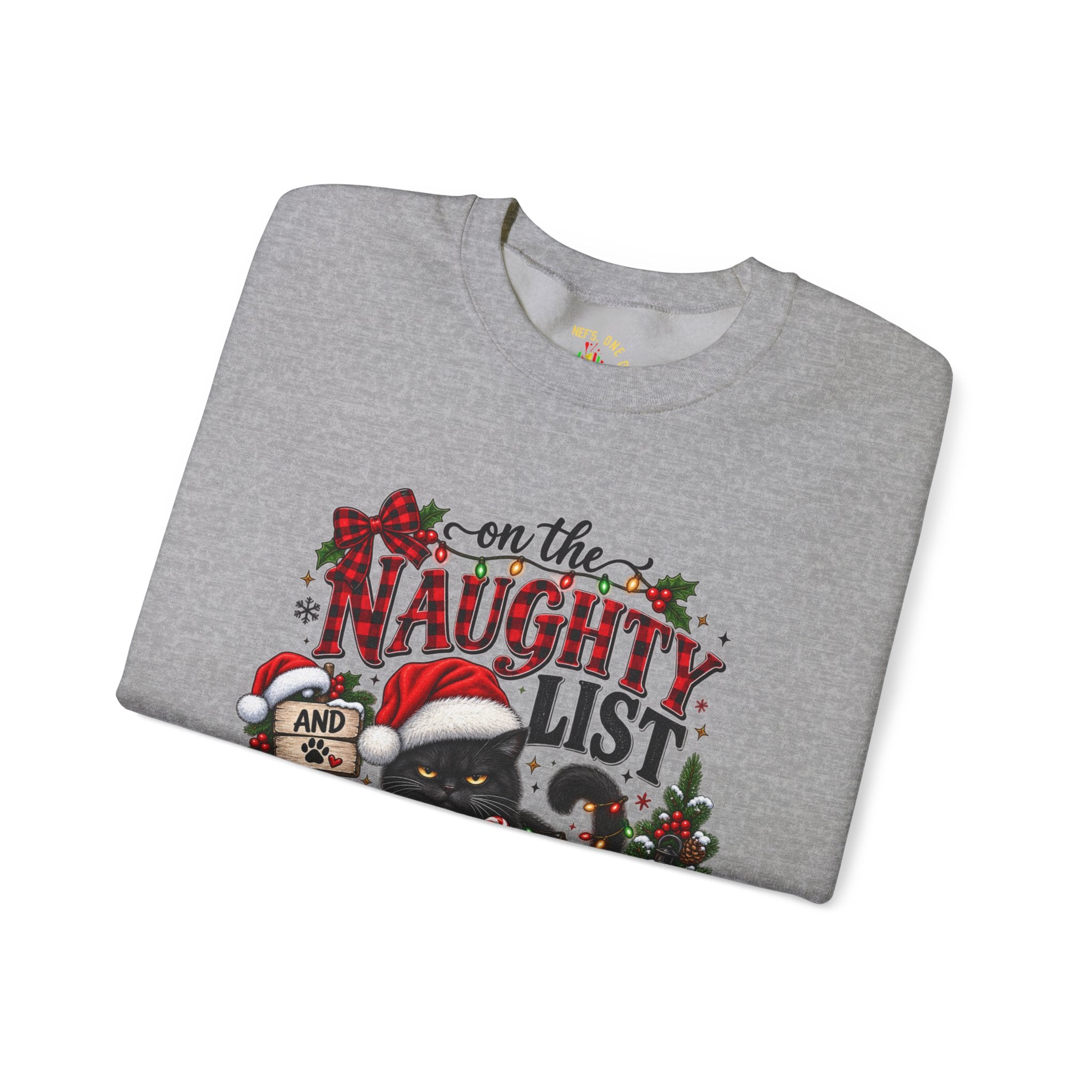 On the Naughty List Christmas Crewneck Sweatshirt