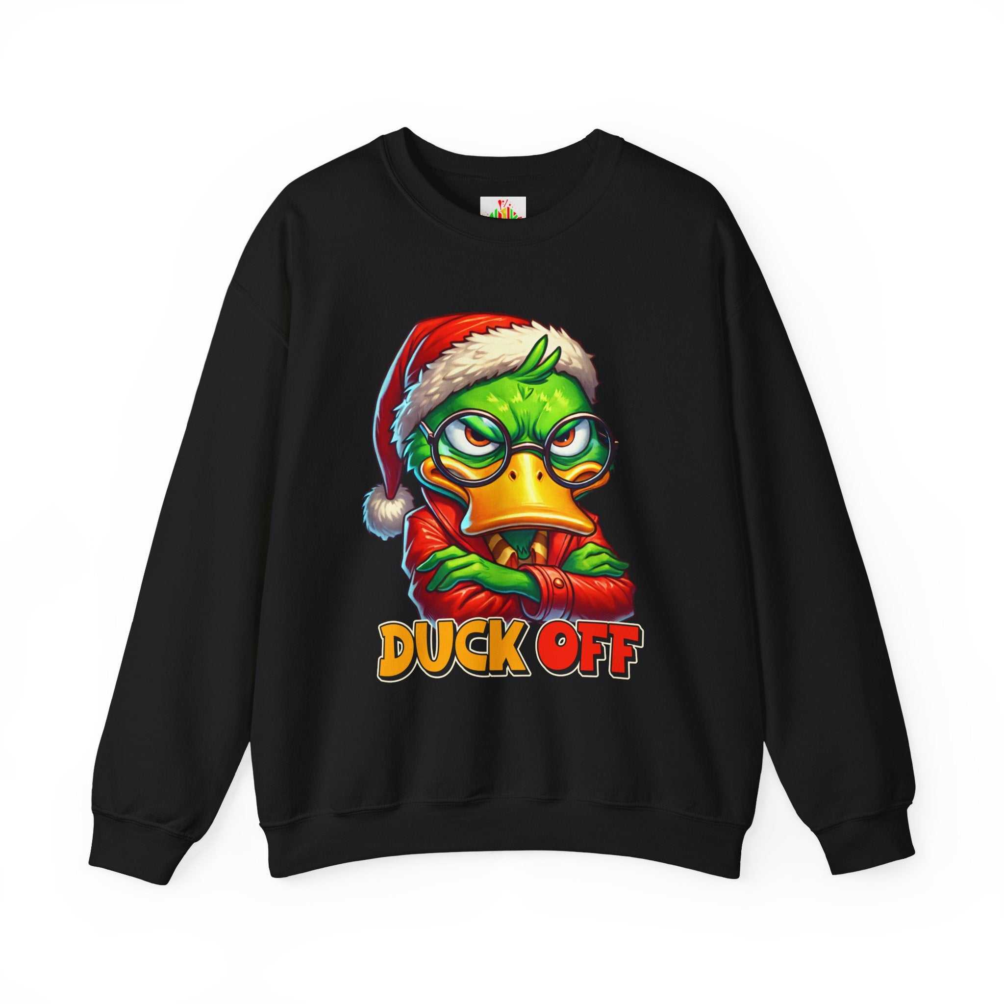 Duck off Christmas Funny Holiday Unisex Heavy Blend CrewneckSweatshirtUnisex Heavy Blend™ Crewneck Sweatshirt