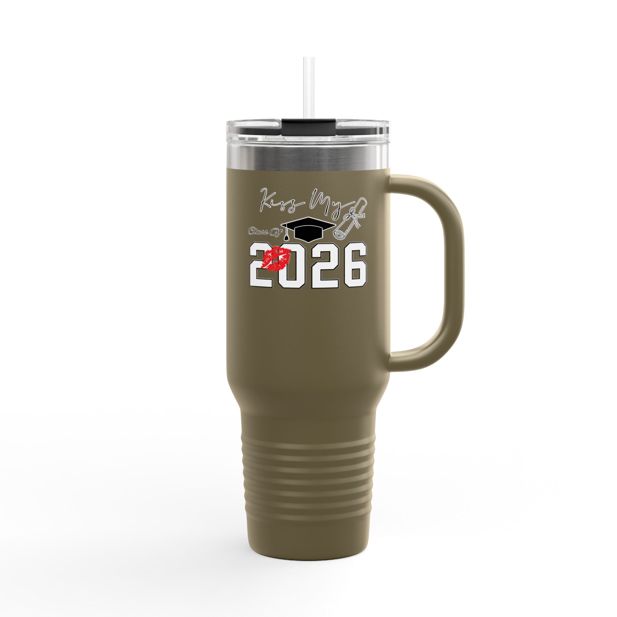 2026 Insulated Travel Mug, 40oz, Stylish Drinkware for On-the-Go, Ideal for Graduations, Hot & Cold Beverages, Outdoor Adventures