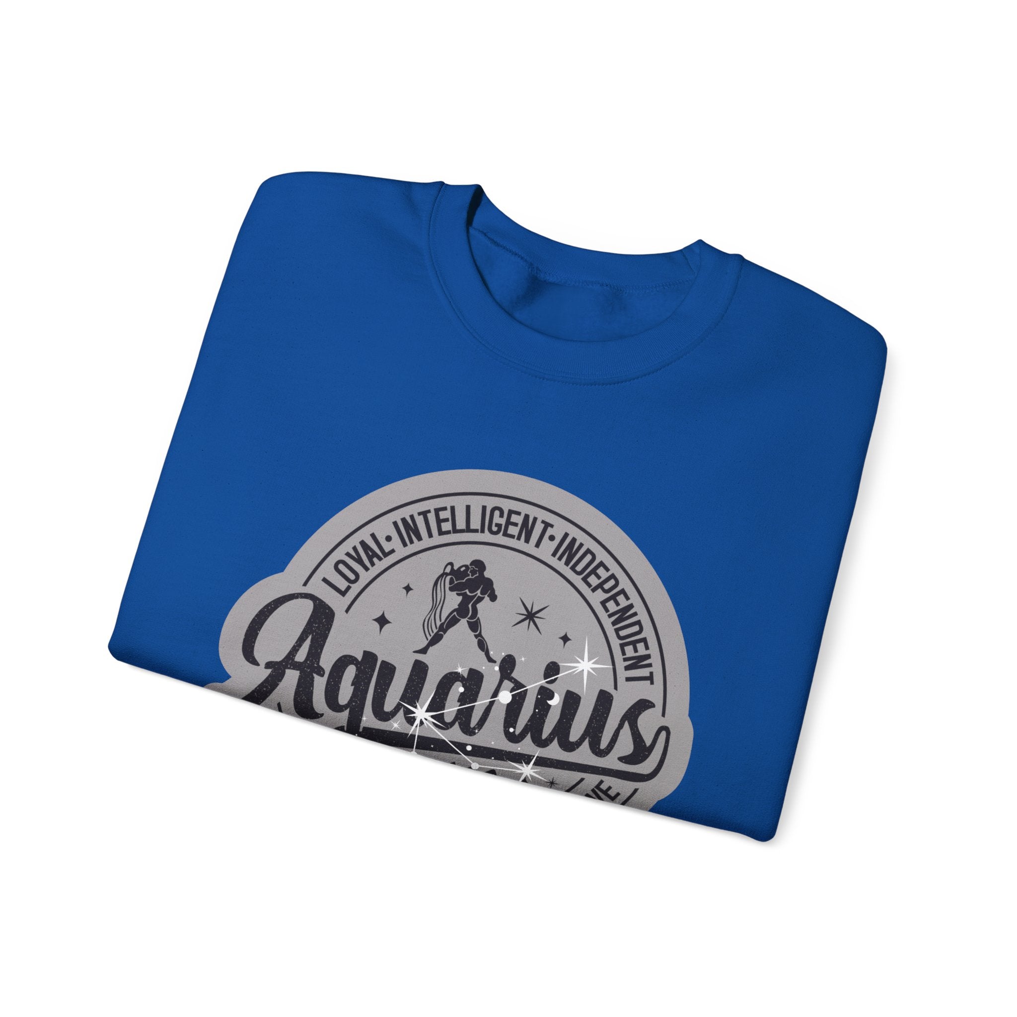 Aquarius Zodiac Unisex Casual Crewneck Sweatshirt