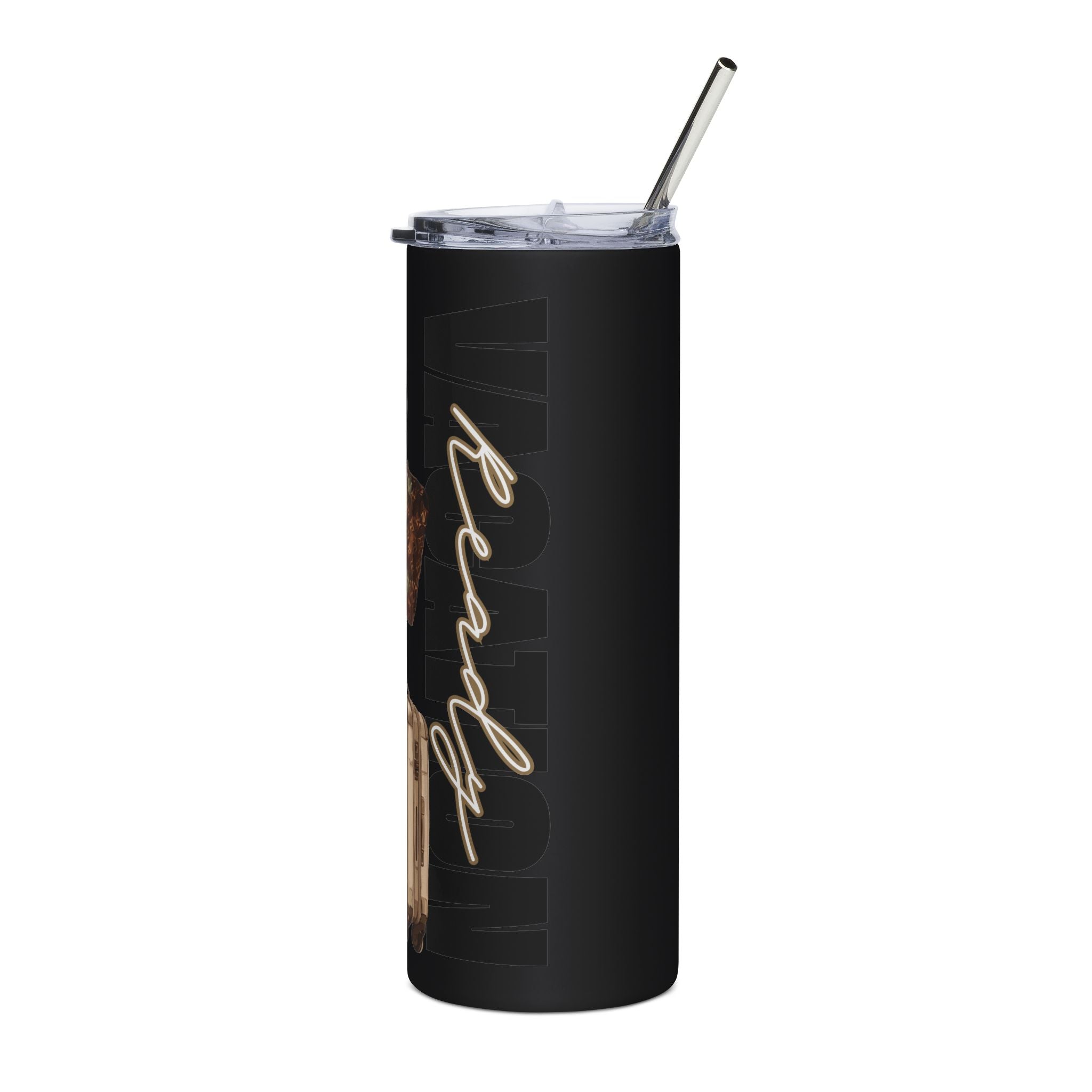 Vacation She Ready Customizable Skinny Tumbler with Straw, 20oz