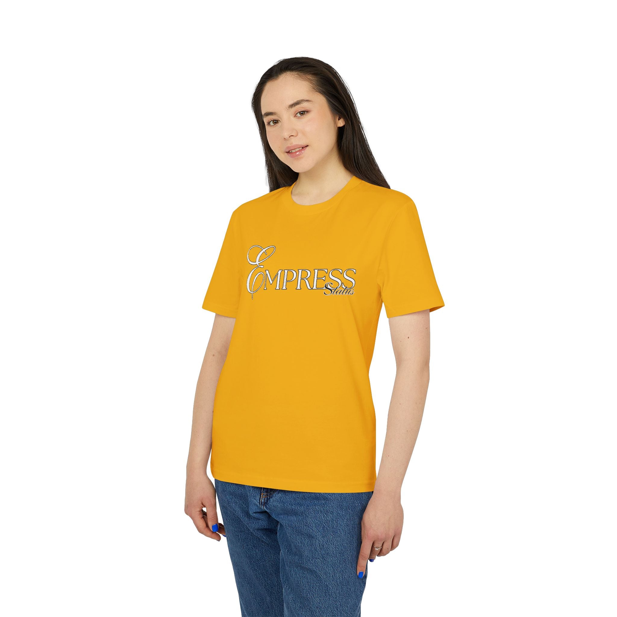 Empress Status Embroidered T-Shirt for Creators, Fashionable Graphic TT-ShirtEmpress Status Embroidered T-Shirt