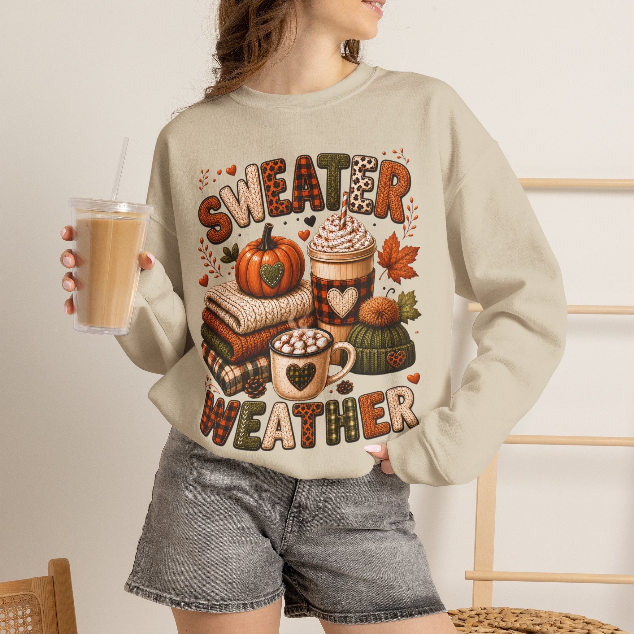 Sweater Weather Autumn Crewneck Sweatshirt