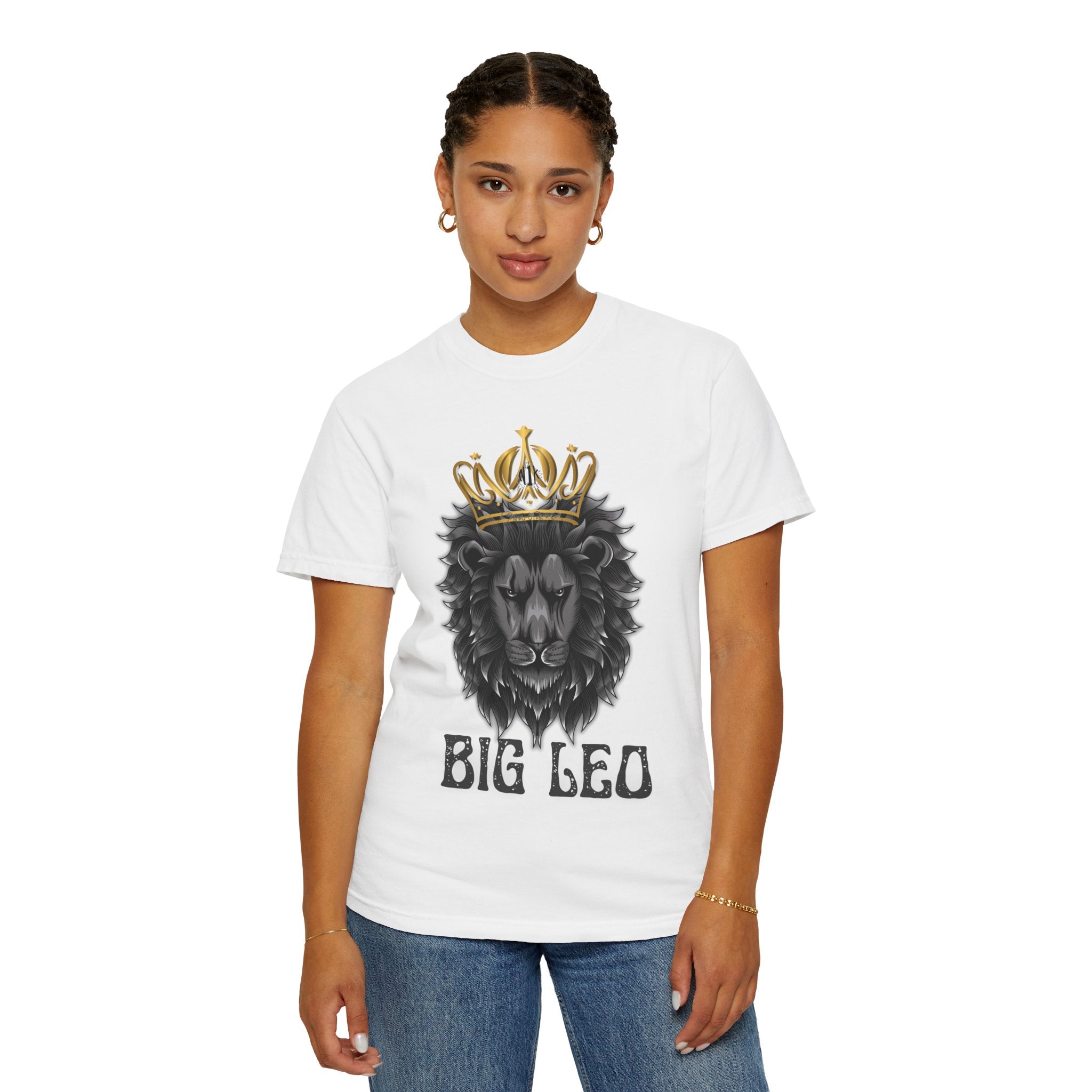 Big Leo Lion Graphic T-Shirt, Unisex Tee, Animal Lover Gift, Birthday Shirt, Astrology Apparel, Comfortable Everyday Wear