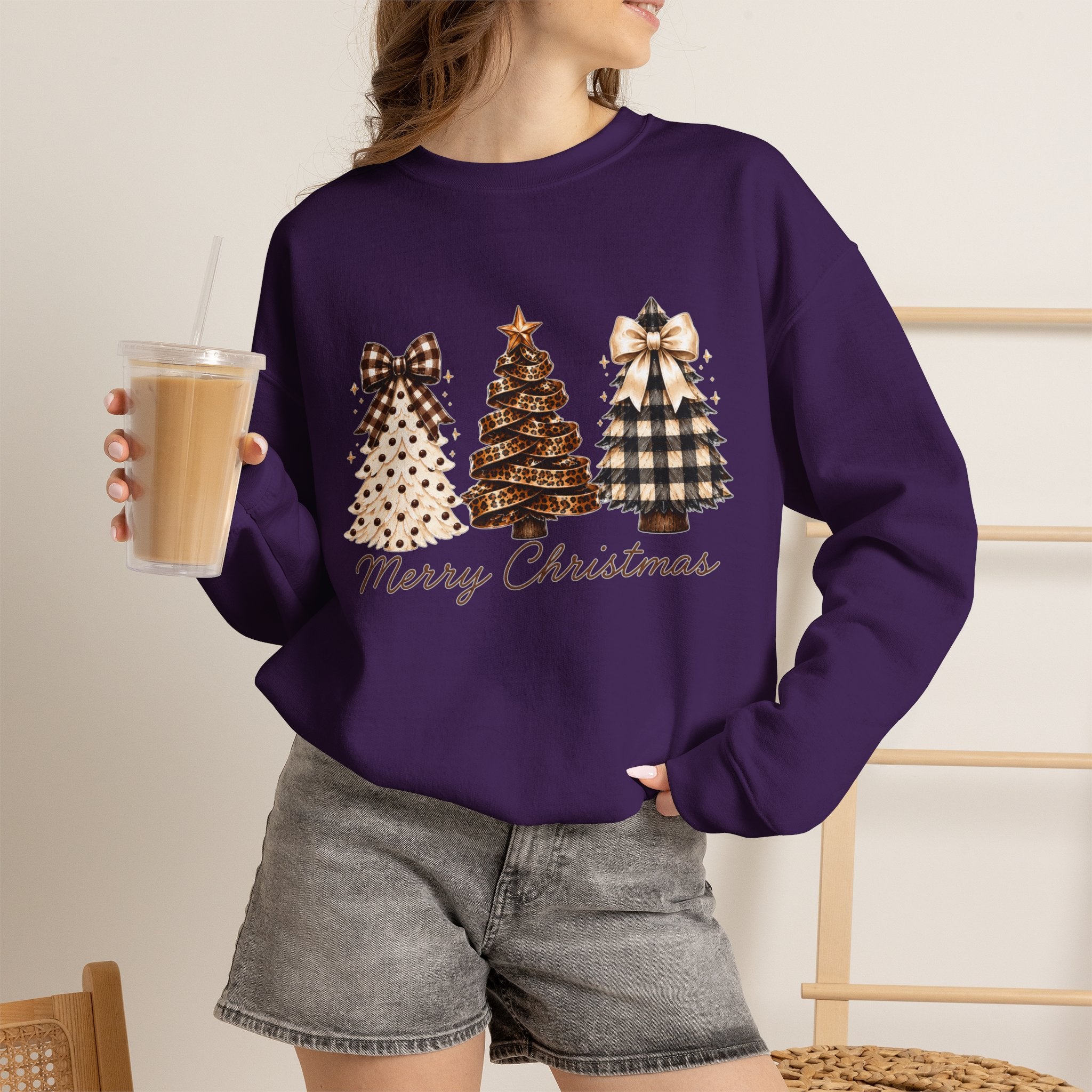 Merry Christmas Christmas Tree Crewneck Sweatshirt