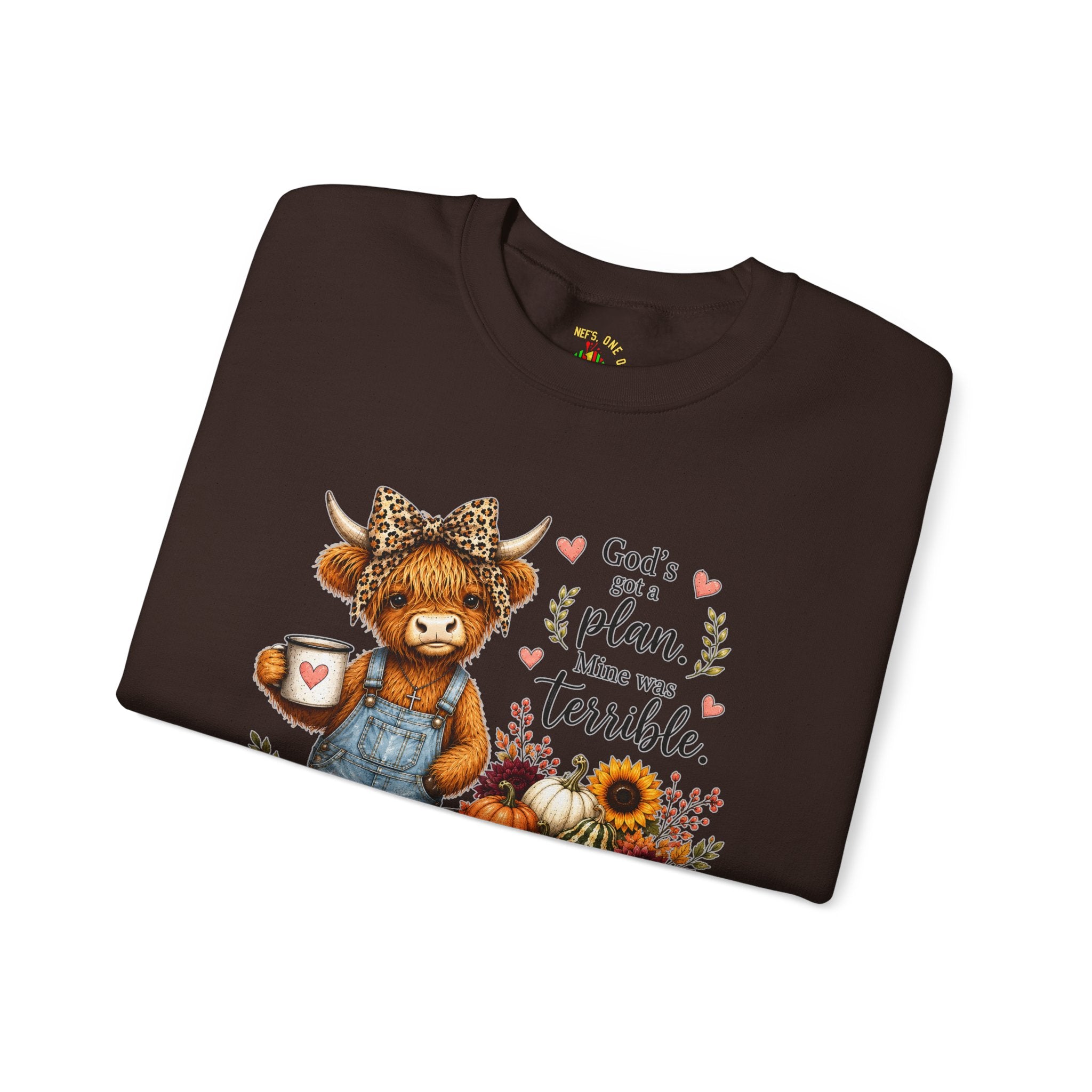 God’s Plan, Mine Was Terrible Bear Fall Crewneck Sweatshirt