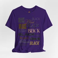 Black Text Unisex Tee, Casual Graphic T-Shirt for Fashion Lovers, Perfect Gift for All Occasions, Streetwear Style, Trendy Top