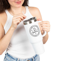 Gemini Insulated Travel Mug | Personalized 40oz Tumbler | Ideal Gift for Zodiac Lovers, Birthdays, Astrology, & Everyday Use